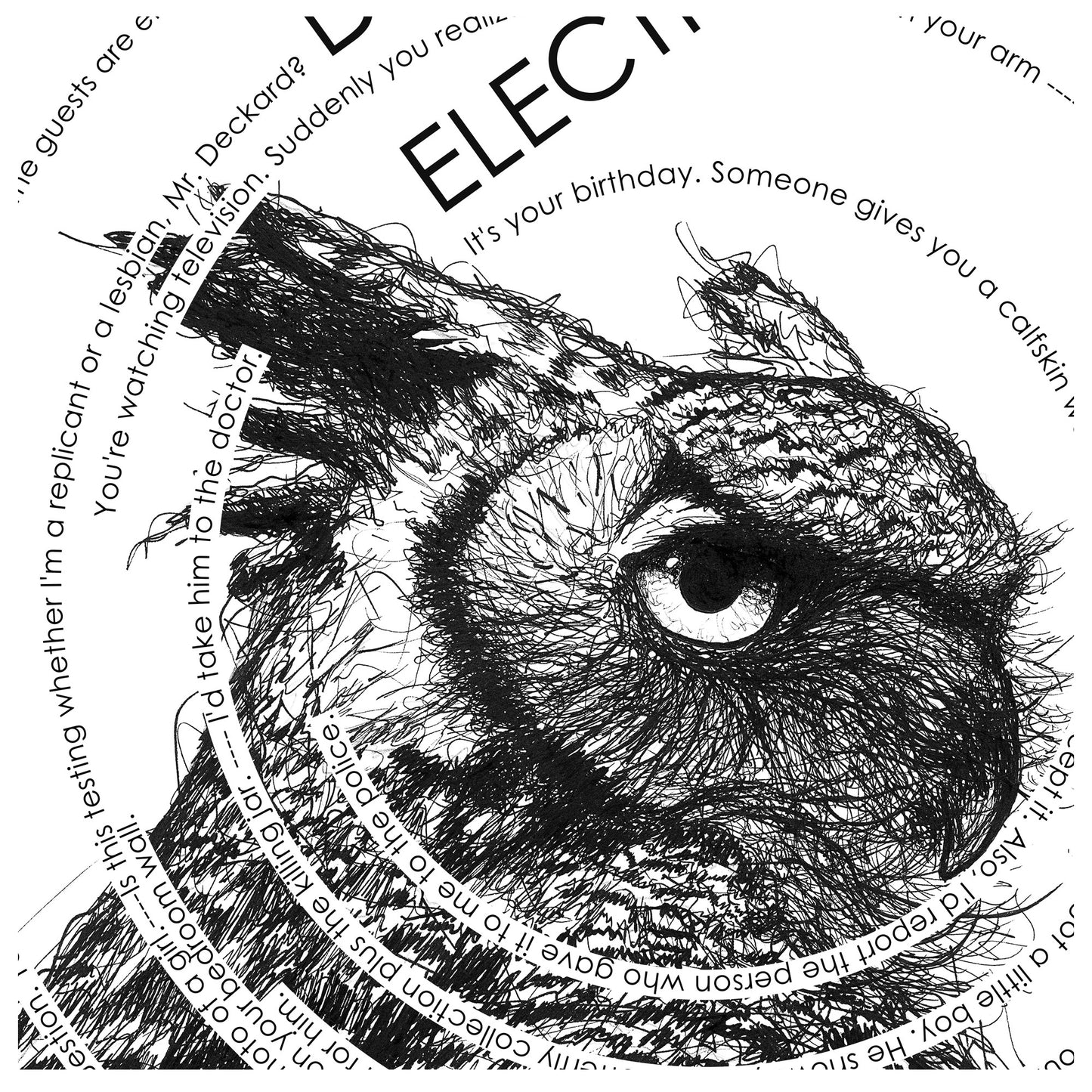 Blade Runner Poster The Owl V2, Do Androids Dream Of Electric Sheep?, Philip K. Dick Poster