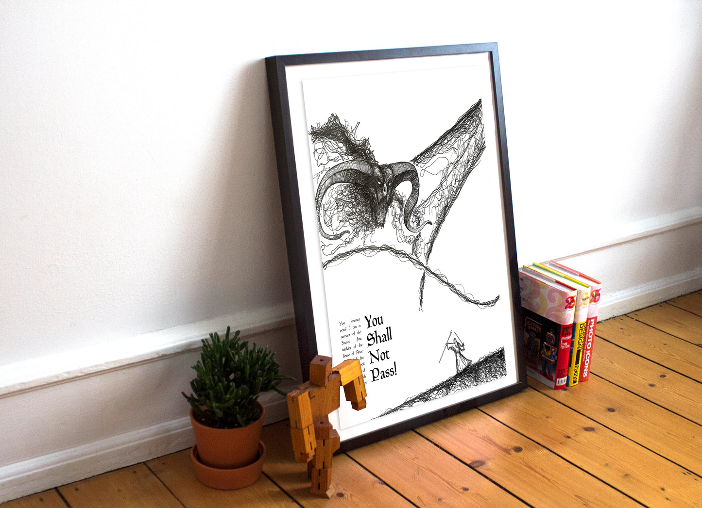 Balrog vs Gandalf - You Shall Not Pass - LOTR Poster