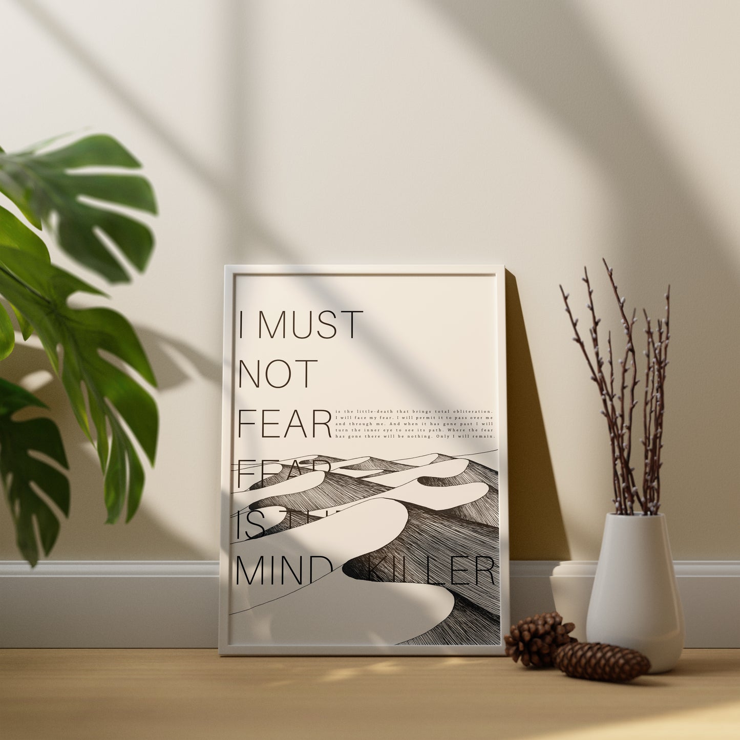 Fear Is The Mind-Killer - Litany - Dune Quote Poster - Frank Herbert