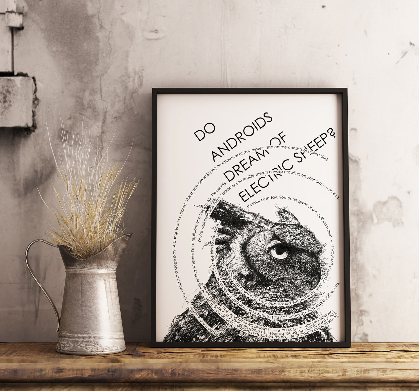 Blade Runner Poster The Owl V2, Do Androids Dream Of Electric Sheep?, Philip K. Dick Poster
