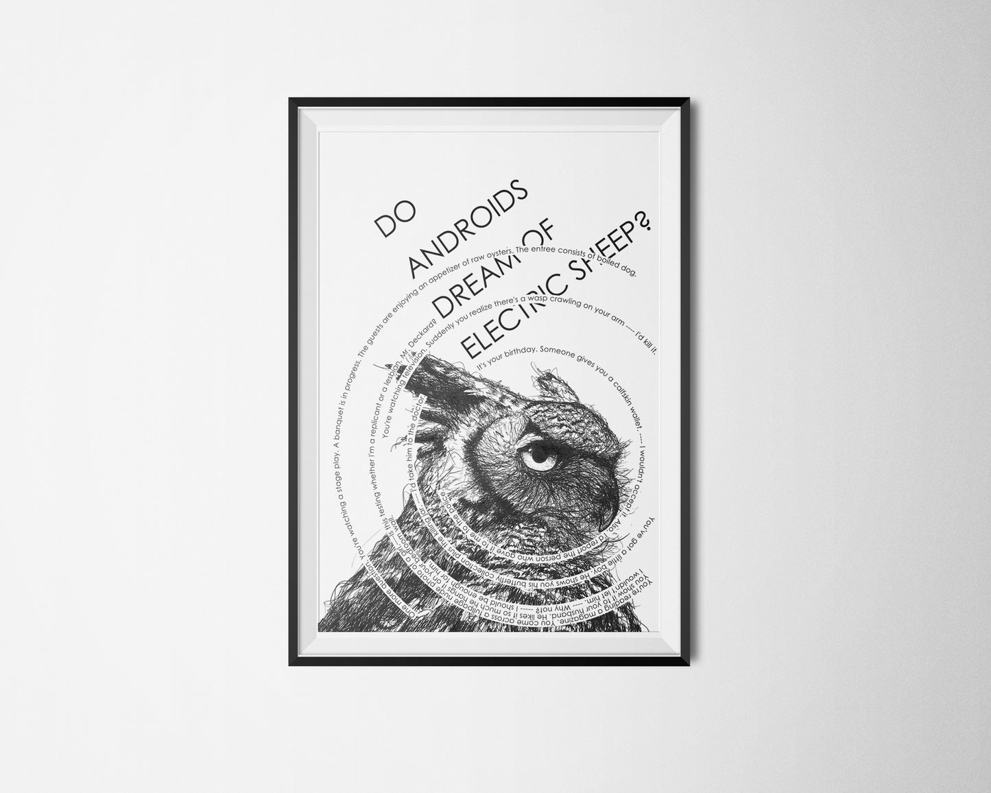 Blade Runner Poster The Owl V2, Do Androids Dream Of Electric Sheep?, Philip K. Dick Poster