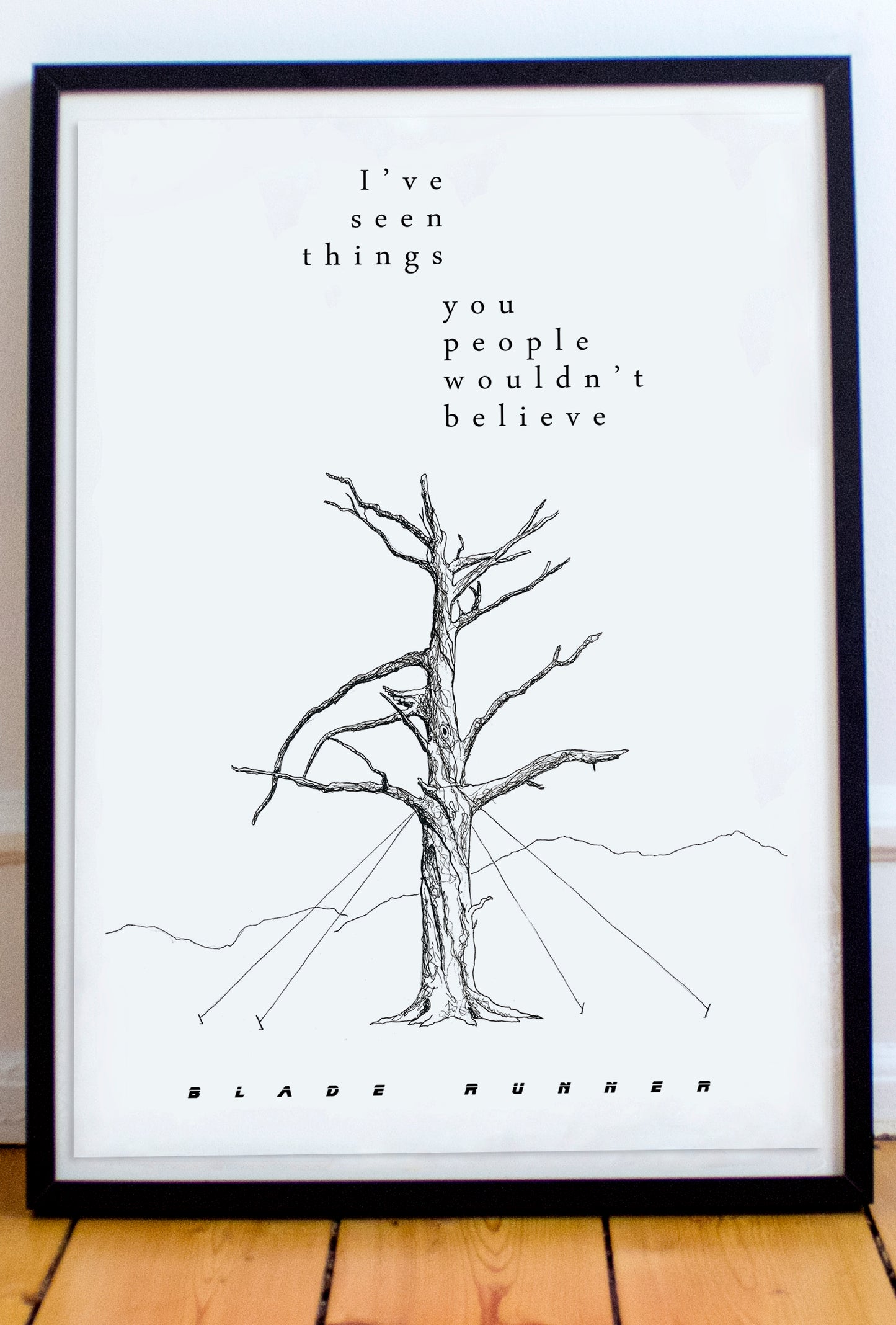 Blade Runner Poster - Tears in Rain - The Tree - Scifi