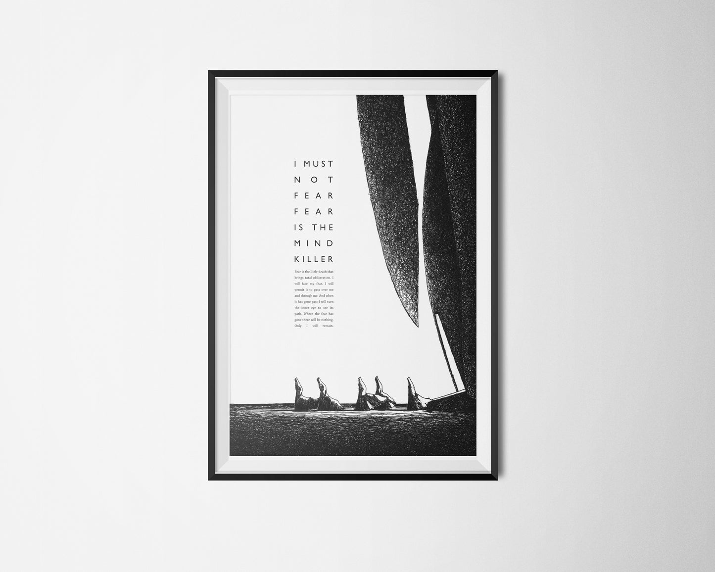 Fear Is The Mind Killer - Dune 2021 Movie Fanmade Minimalist Poster