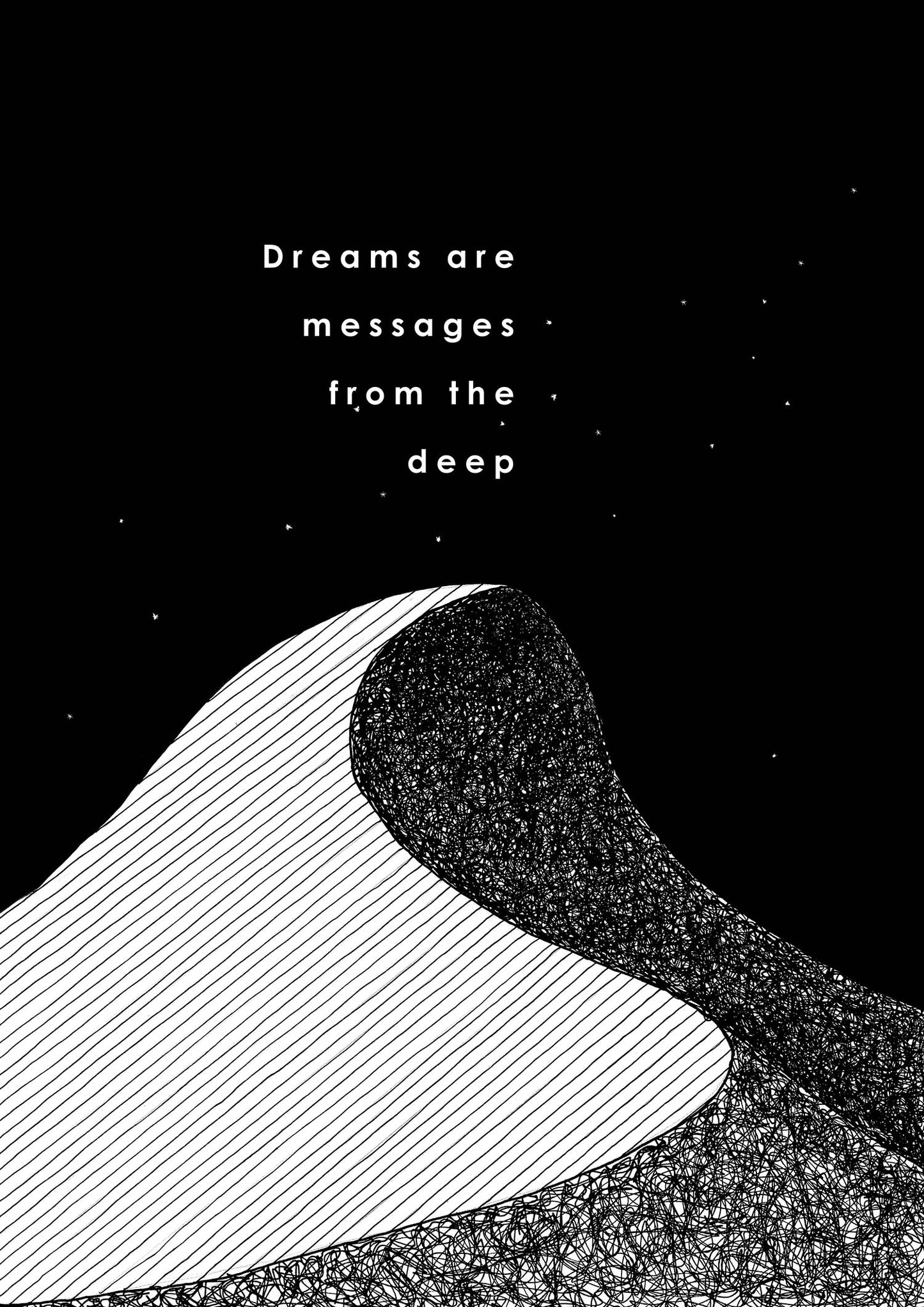 Dune Fanmade Quote Poster - Dreams are messages from the deep.