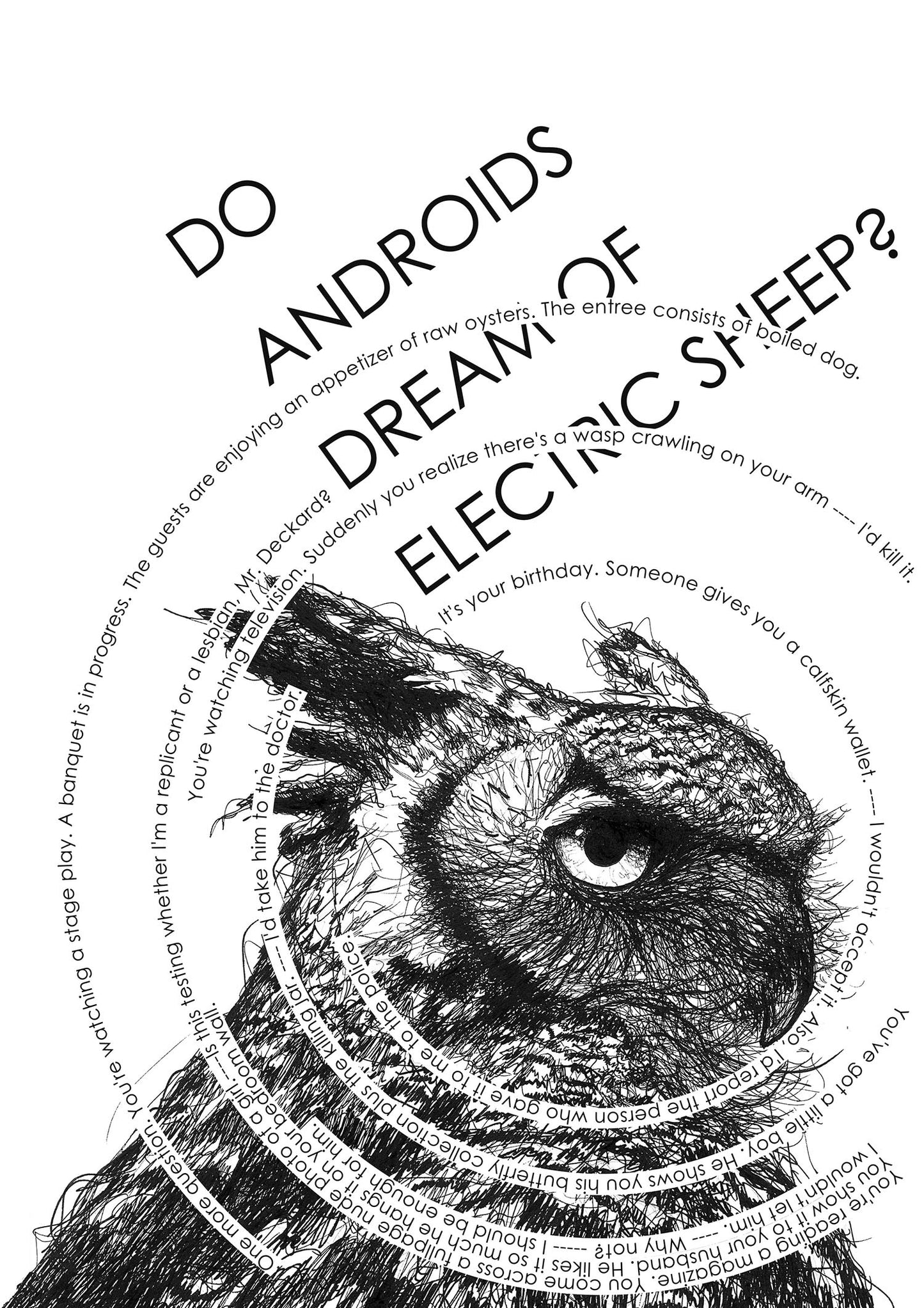 Blade Runner Poster The Owl V2, Do Androids Dream Of Electric Sheep?, Philip K. Dick Poster