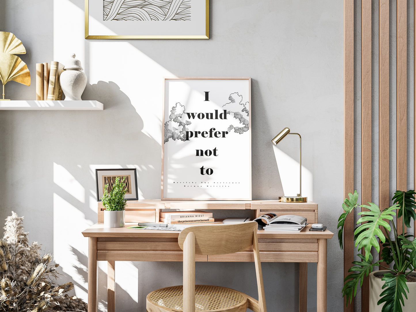 I Would Prefer Not To - Bartleby the Scrivener Quote Poster - Herman Melville