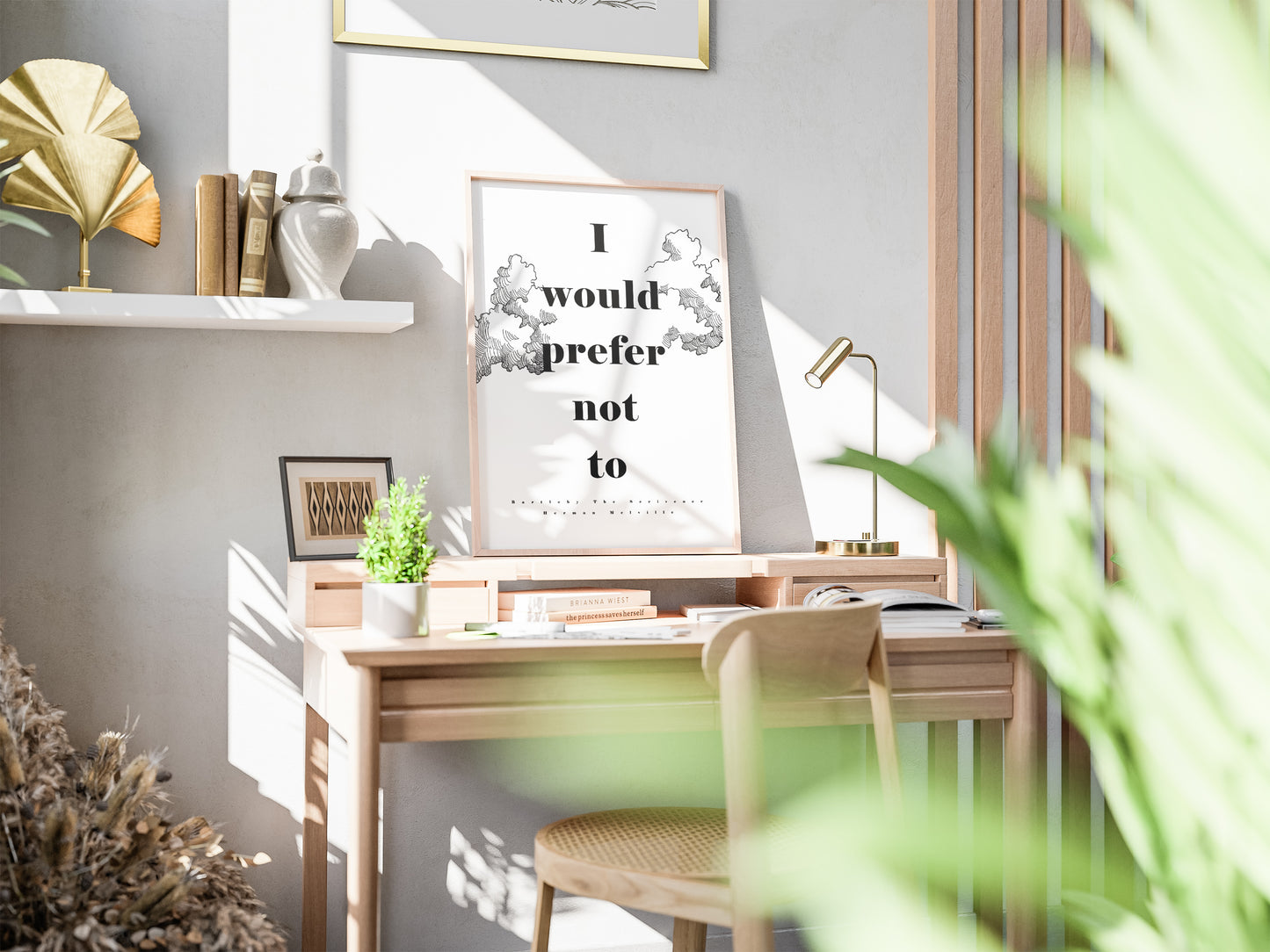 I Would Prefer Not To - Bartleby the Scrivener Quote Poster - Herman Melville