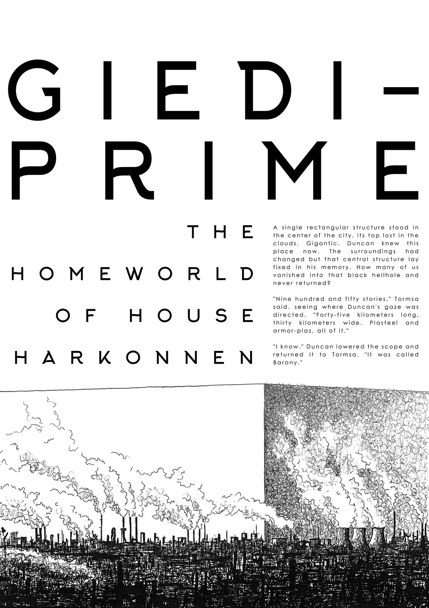 GIEDI-PRIME - House Harkonnen - Dune Poster - Dune by Frank Herbert