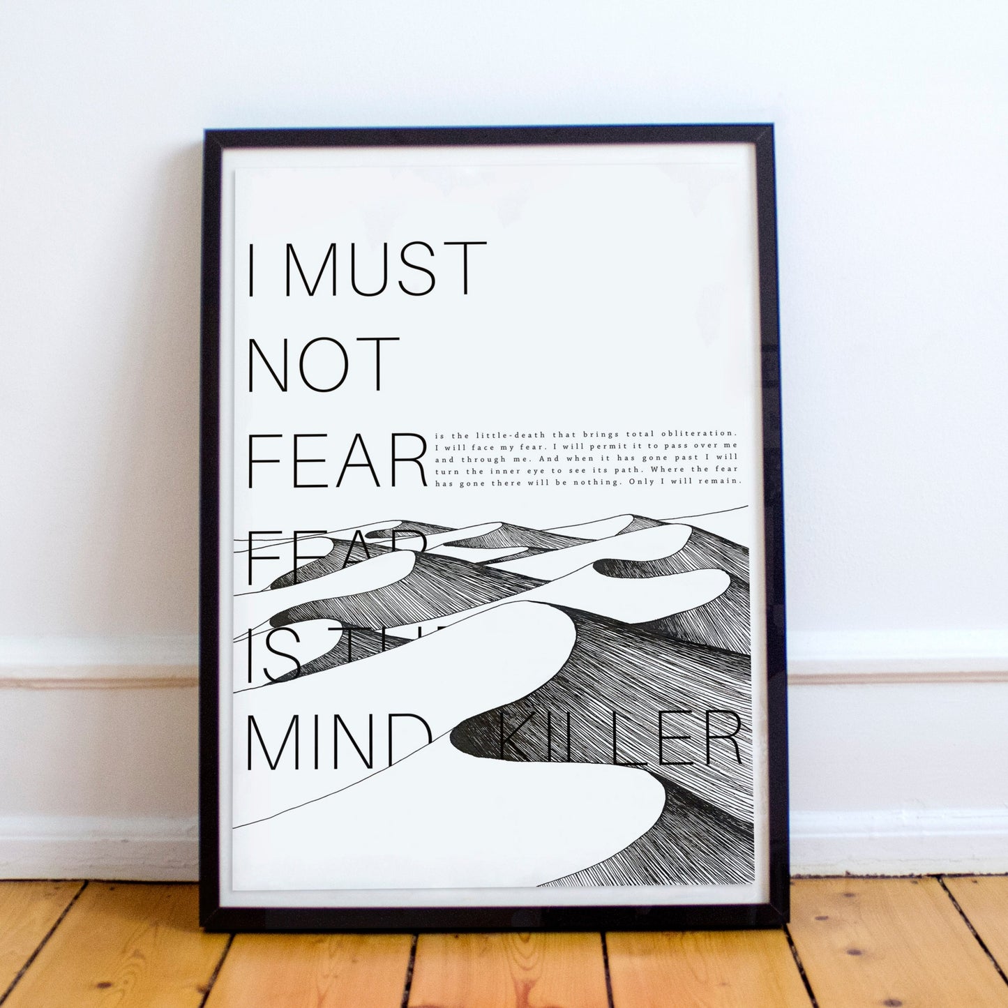 Fear Is The Mind-Killer - Litany - Dune Quote Poster - Frank Herbert