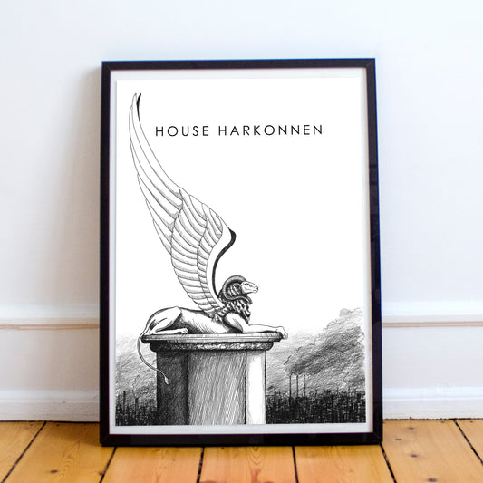 House Harkonnen - Ram-Headed Sphinx - Criosphinx - Dune Poster - Dune by Frank Herbert