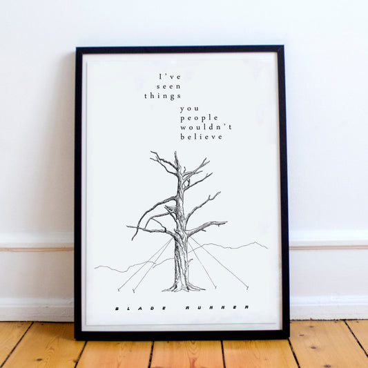 Blade Runner Poster - Tears in Rain - The Tree - Scifi