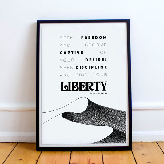Dune Quote Poster - Frank Herbert - Find Your Liberty