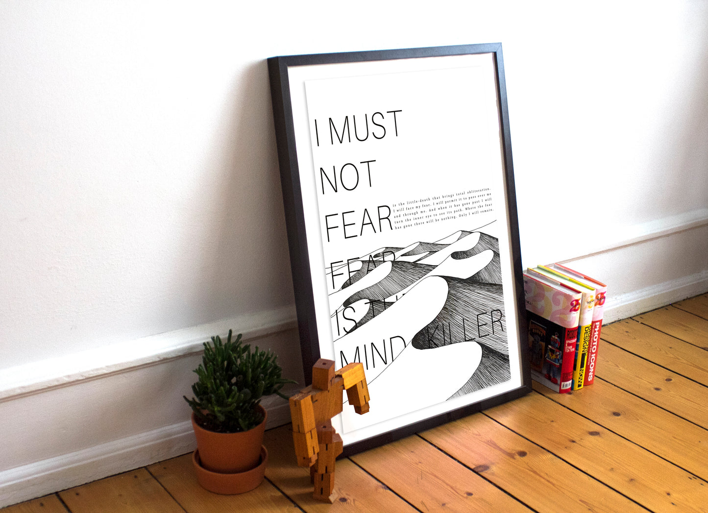 Fear Is The Mind-Killer - Litany - Dune Quote Poster - Frank Herbert