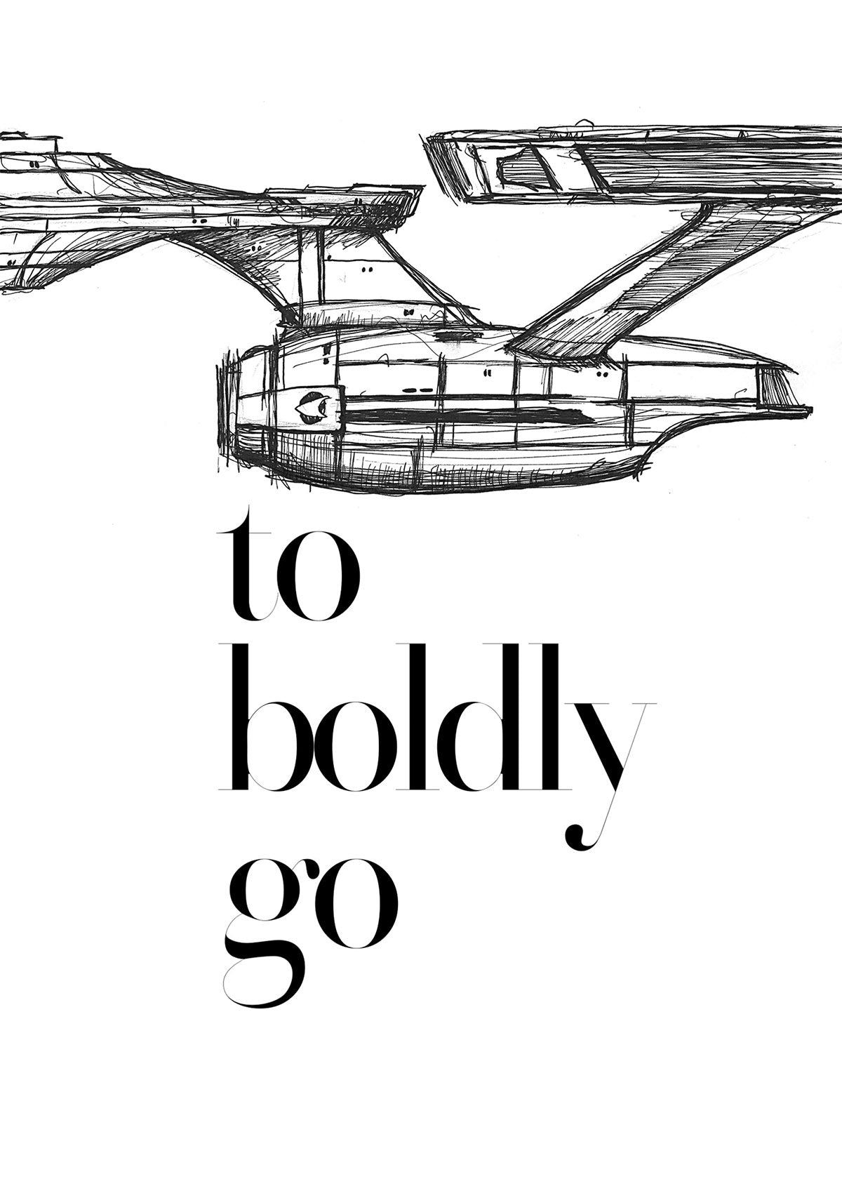 Star Trek Boldly Go Poster V.2 - USS Enterprise