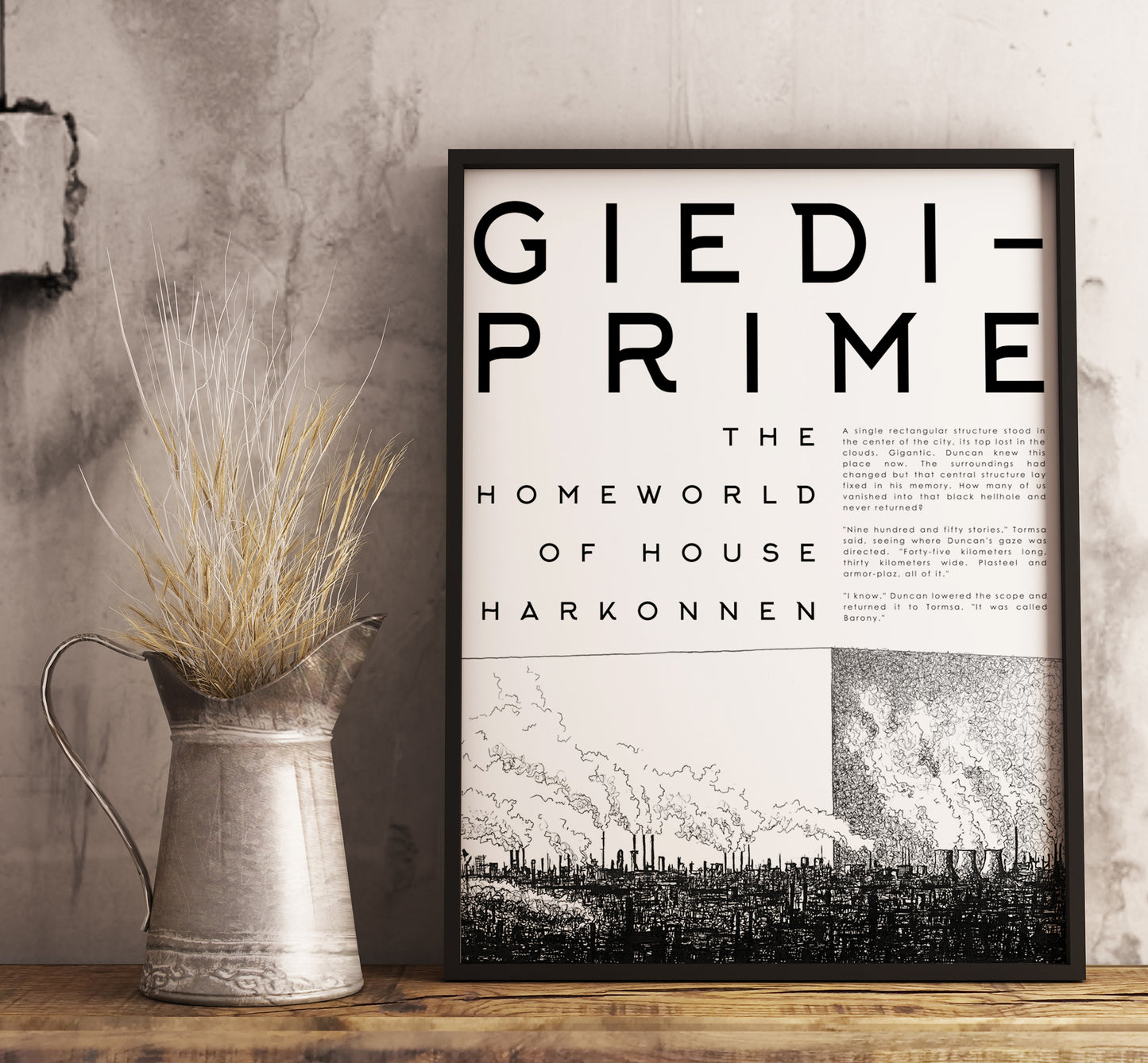 GIEDI-PRIME - House Harkonnen - Dune Poster - Dune by Frank Herbert