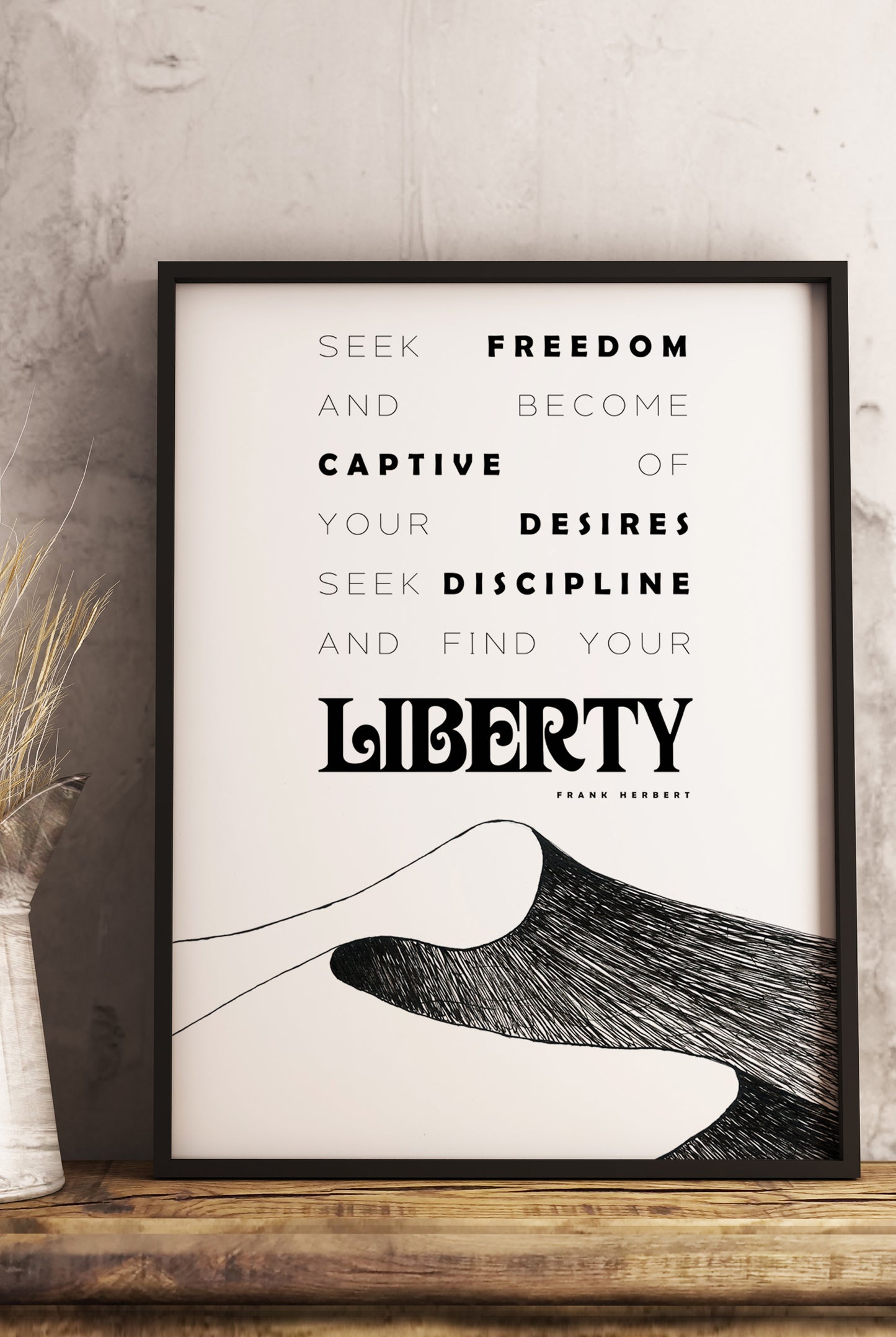 Dune Quote Poster - Frank Herbert - Find Your Liberty