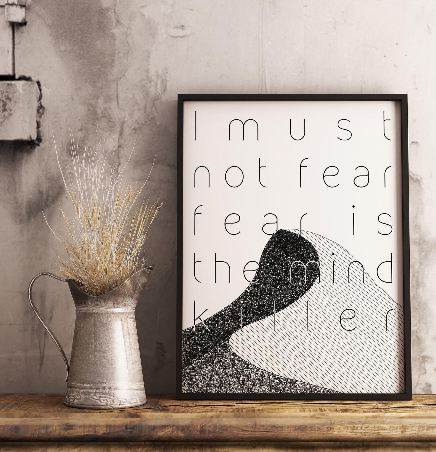 Fear Is The Mind-Killer -3 -Litany-Dune Quote Poster-Frank Herbert