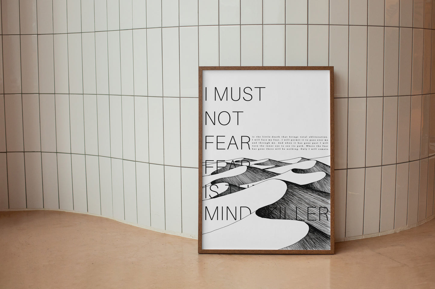 Fear Is The Mind-Killer - Litany - Dune Quote Poster - Frank Herbert