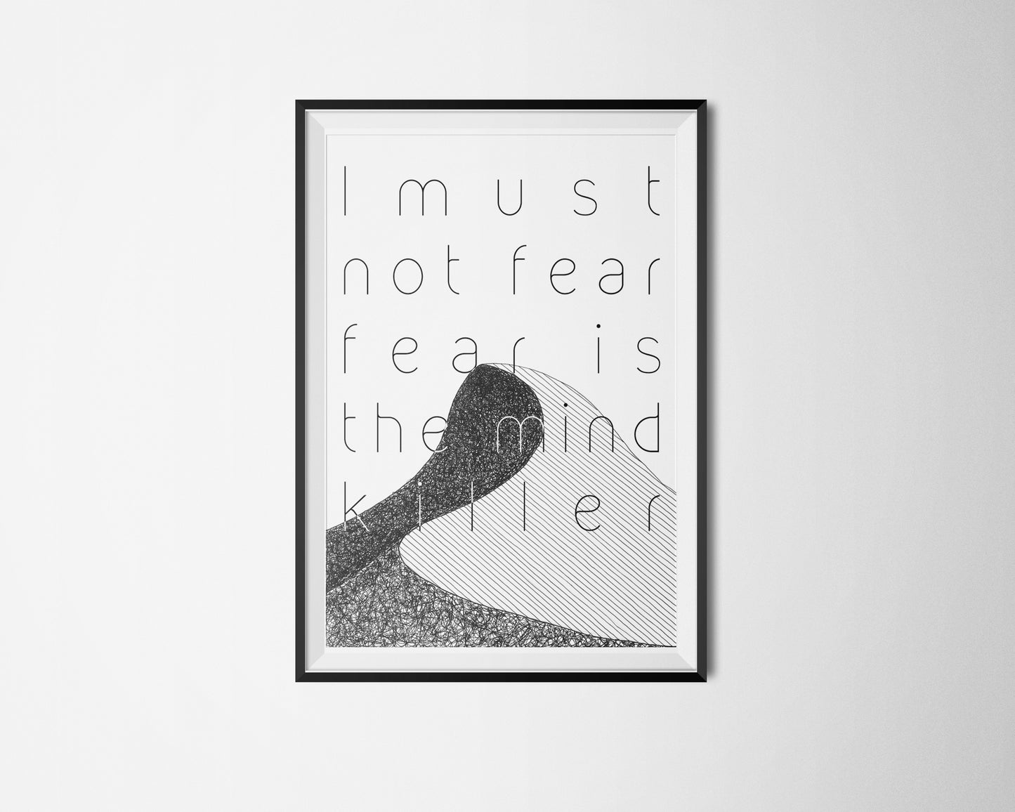 Fear Is The Mind-Killer -3 -Litany-Dune Quote Poster-Frank Herbert