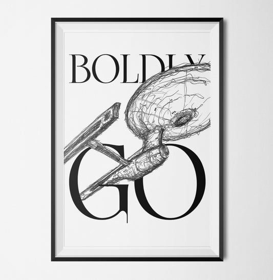 Star Trek Boldly Go Poster - USS Enterprise