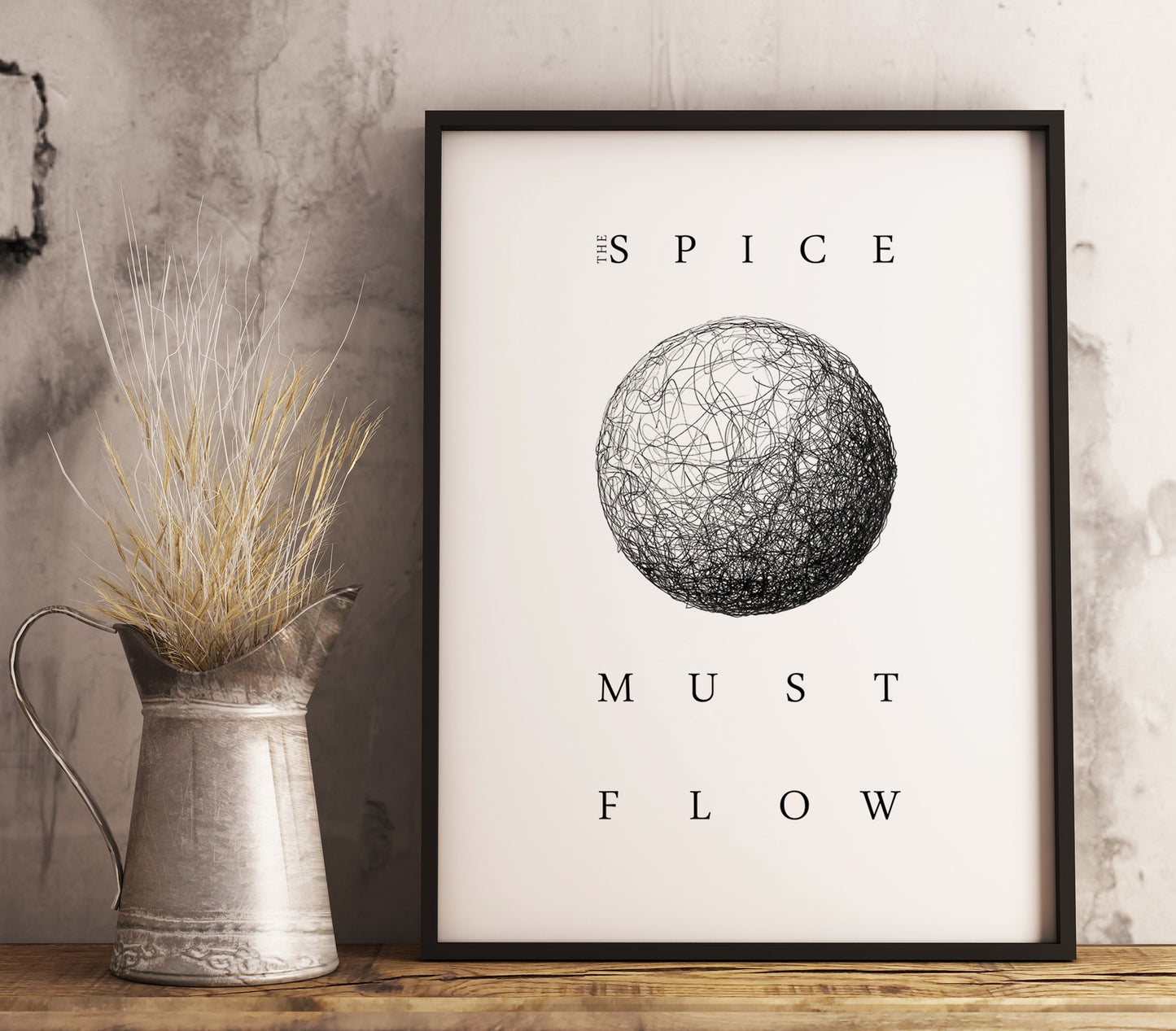 The Spice Must Flow - Dune Quote Poster - Frank Herbert