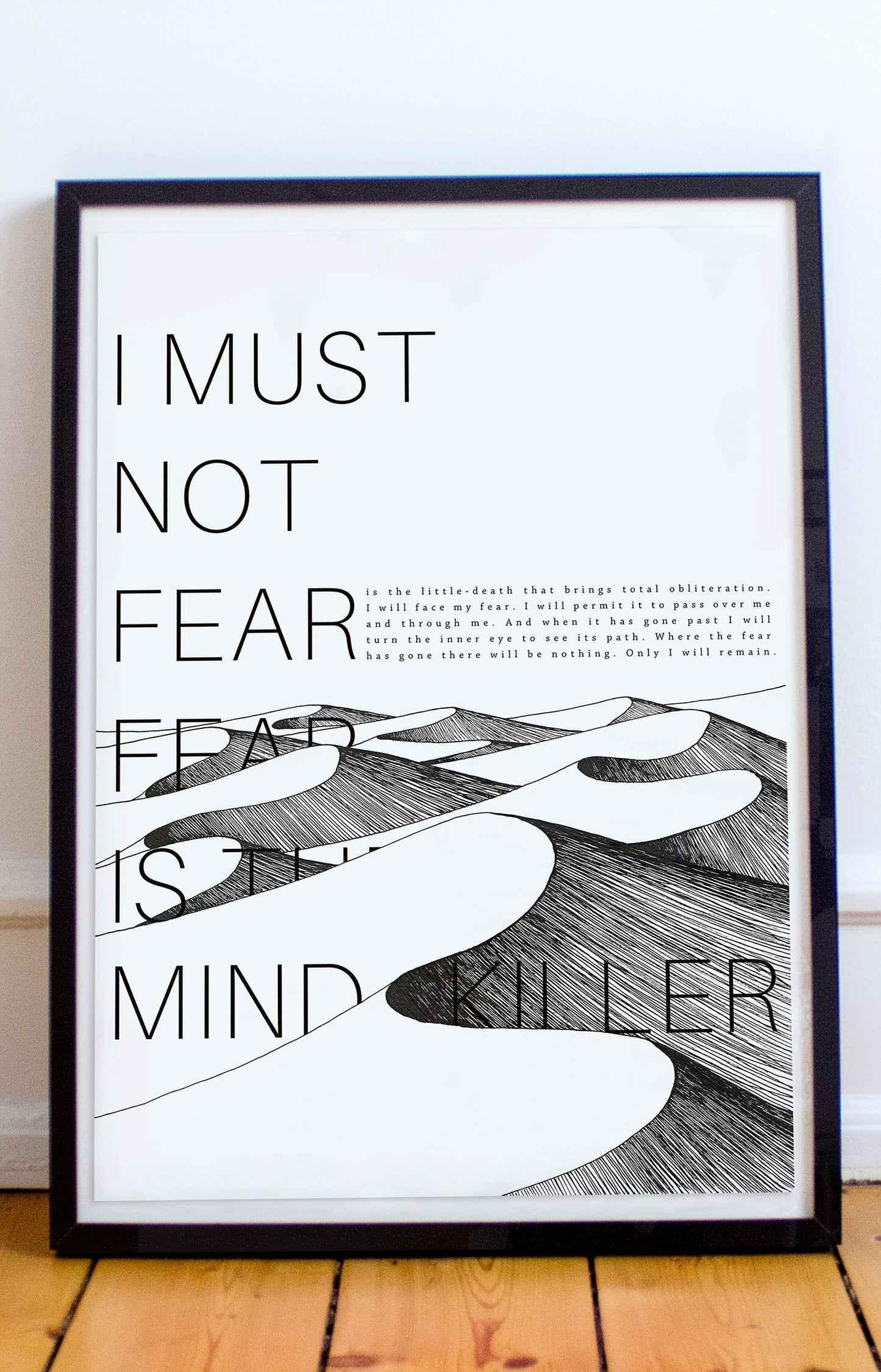 Fear Is The Mind-Killer - Litany - Dune Quote Poster - Frank Herbert