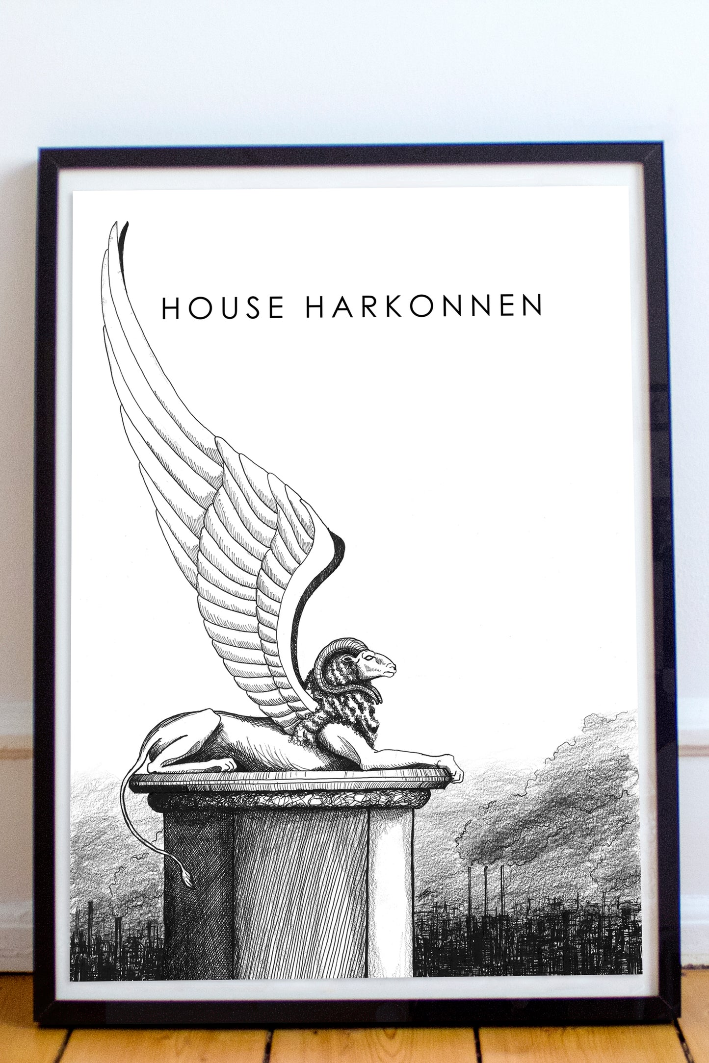 House Harkonnen - Ram-Headed Sphinx - Criosphinx - Dune Poster - Dune by Frank Herbert